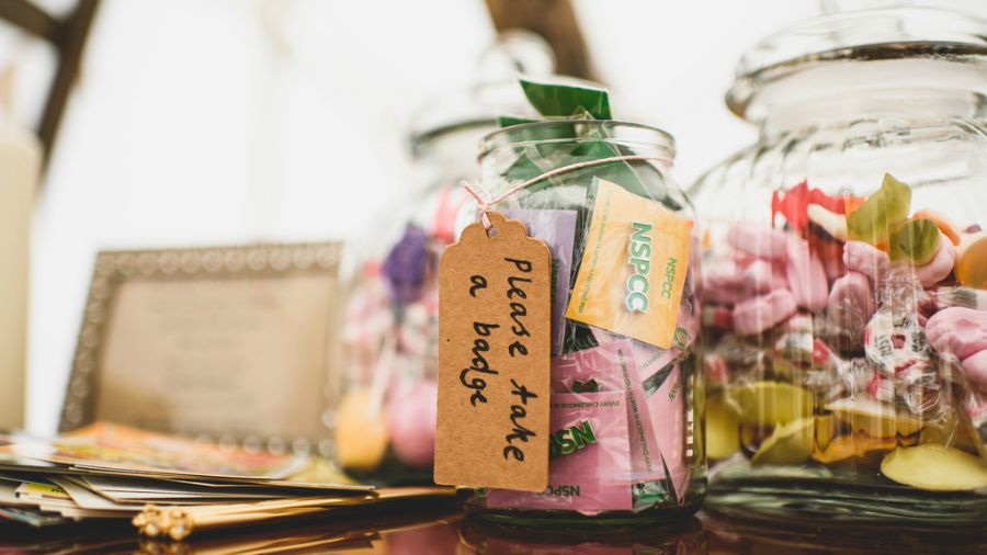 Badges and flowers