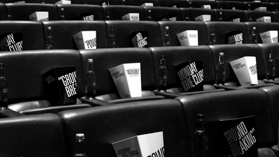 Black and white cinema seats