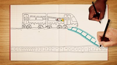 Derailing illustration