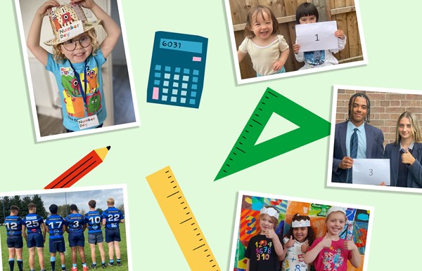 Children having fun while taking part in Number Day.