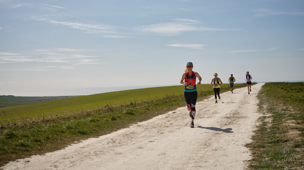 Contestants running the Brighton Trail