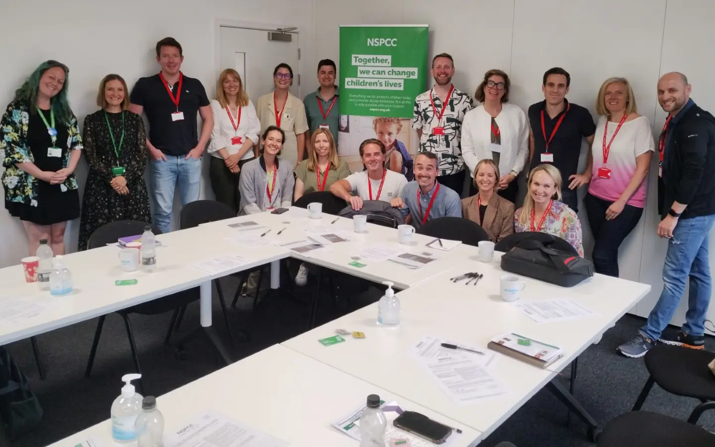 Photograph of corporate volunteers at the NSPCC.