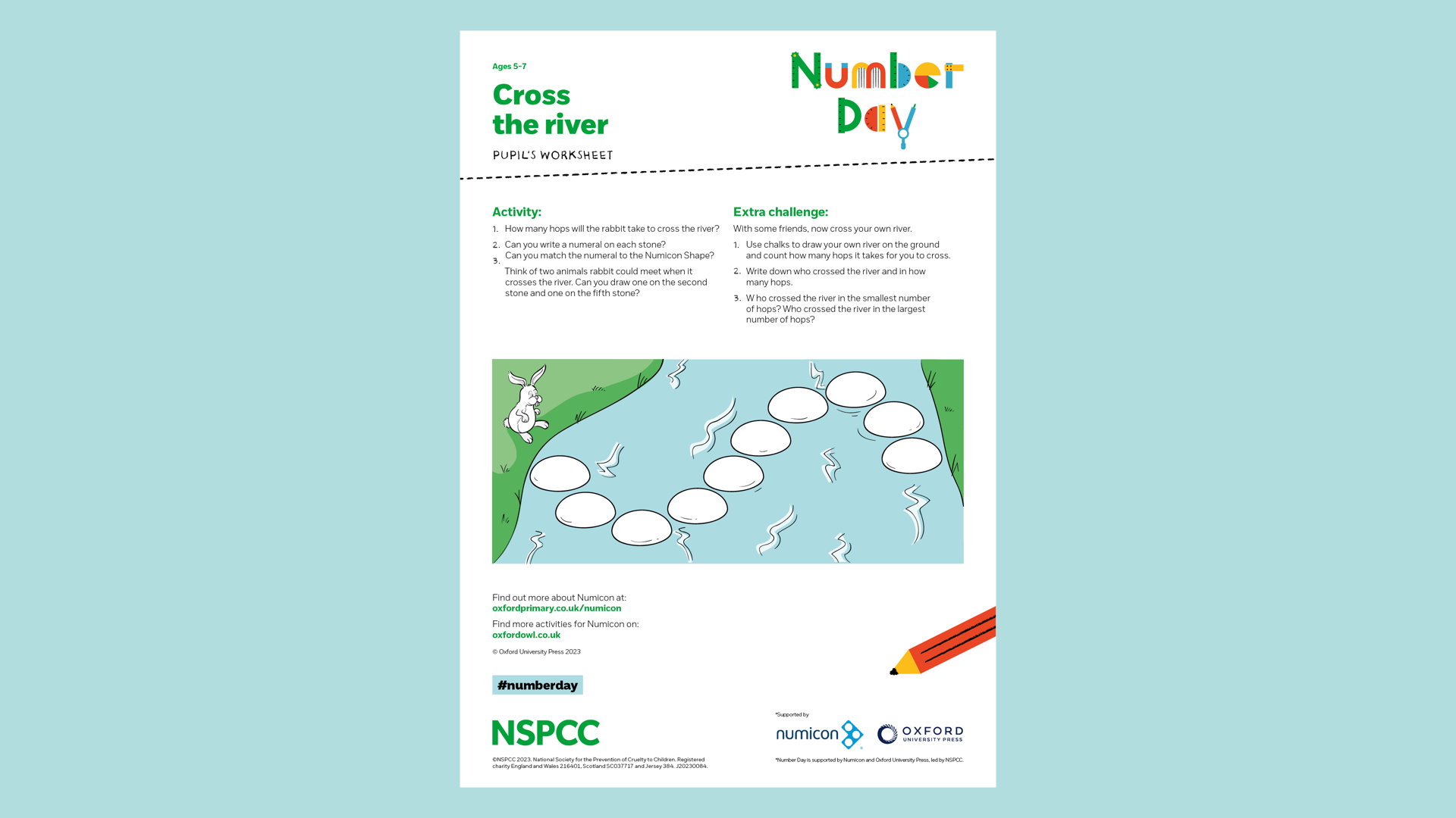 20230084 NSPCC Number Day 2024 Cross The River 5 7 CM AW