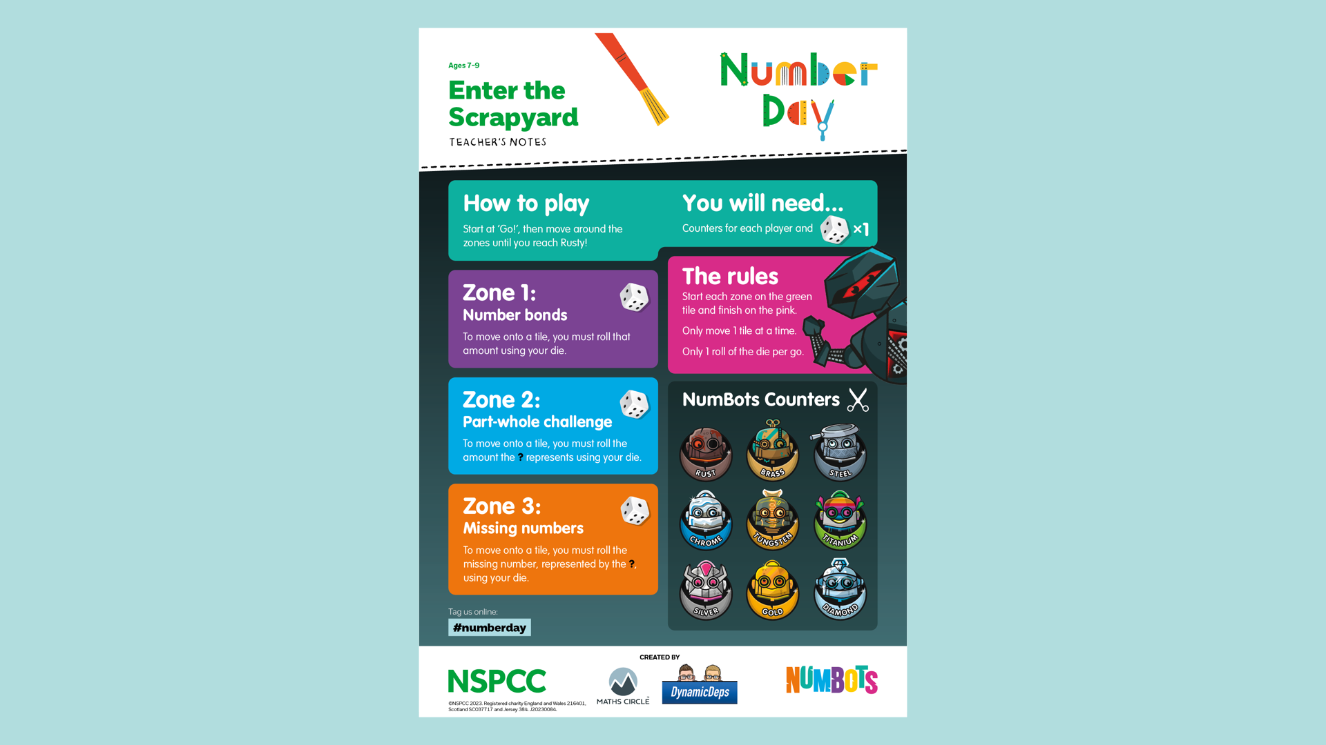 20230084 NSPCC Number Day 2023 Numbots Enter The Scrapyard 7 9 CM AW