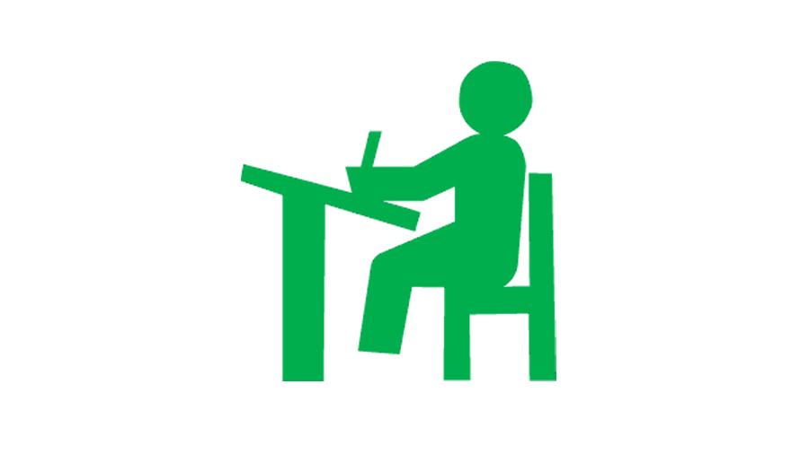 Illustration of a child at a desk