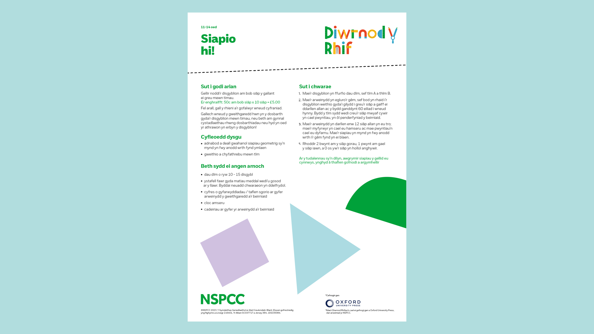 20230084 NSPCC ND 2024 Get In Shape Worksheet WELSH CM AW