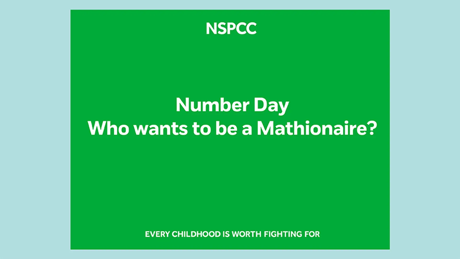 Who Wants to be a Mathionaire thumbnail.
