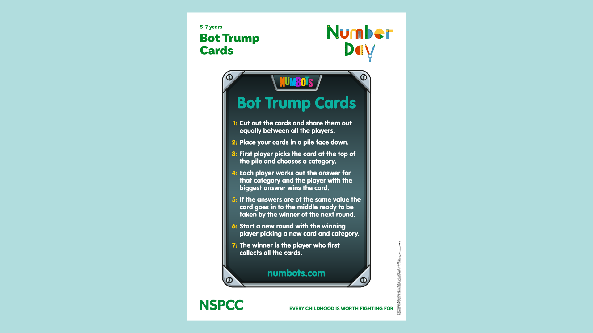 20230084 Numberday24 Botcards 20 Colour 5 7Yr SW RGB AW