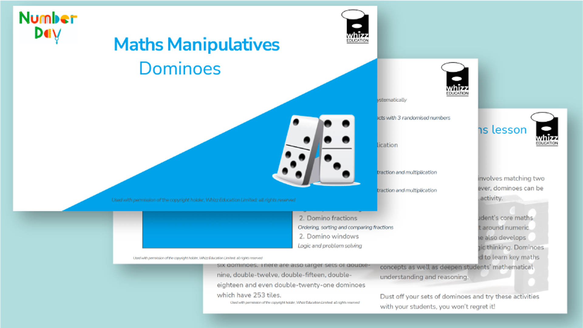Whizz Education Dominoes Manipulative