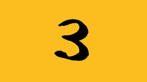 Graphic of the number 3