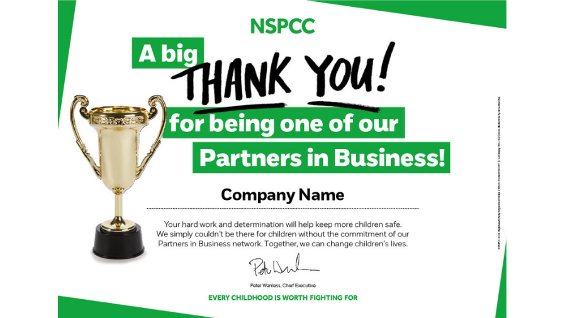 Fundraising certificate thumbnail